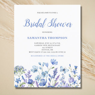 Budget Blue Floral Bridal Shower