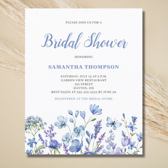 Budget Blue Floral Bridal Shower (Creator heeft geüpload)