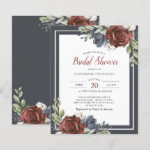 Budget Blue Floral Dark Moody Vrijgezellenfeest Fl