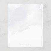 Budget Blue Floral Engagement Party Uitnodigingen (Achterkant)