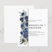 BUDGET Blue Floral Modern Wedding (Voorkant / Achterkant)