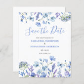 Budget Blue Floral Sla de datum op (Voorkant / Achterkant)