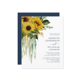 Budget Blue Floral Sunflower Eucalyptus Weddenscha