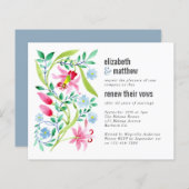 Budget Blue Floral Vow Renewal (Voorkant / Achterkant)