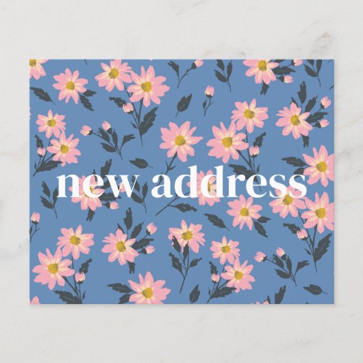 Budget Blue Floral We hebben een nieuwe Home Movin (Voorkant)