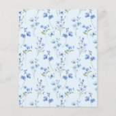 BUDGET Blue Floral Ze is Tying Knot Vrijgezellenfe Flyer (Achterkant)