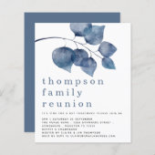 Budget Blue Foliage Family Reunion Party nodigt ui (Voorkant / Achterkant)