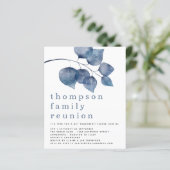 Budget Blue Foliage Family Reunion Party nodigt ui (Staand voorkant)