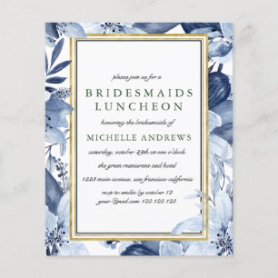 BUDGET Blue Garden Bridesmaids Luncheon Weddenscha
