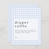 Budget Blue Gingham Diaper Raffle bijlage (Voorkant / Achterkant)