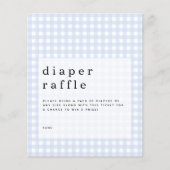 Budget Blue Gingham Diaper Raffle bijlage (Voorkant)