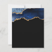 Budget Blue Gold Agate 18th Birthday Invitation (Achterkant)