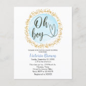 Budget Blue Gold Baby shower (Voorkant)