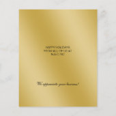 Budget Blue Gold kerstboomvakantie-kaart (Achterkant)