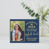 BUDGET Blue Gold Script 4 Foto AFSTUDEERDER Aankon (Staand voorkant)