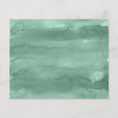 Budget Blue Green Branch Wedding Photo Uitnodiging (Achterkant)