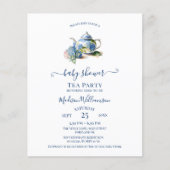 Budget Blue Hydrangea Baby shower Tea Party (Voorkant)