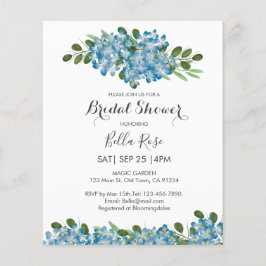 Budget Blue Hydrangea Bridal Shower