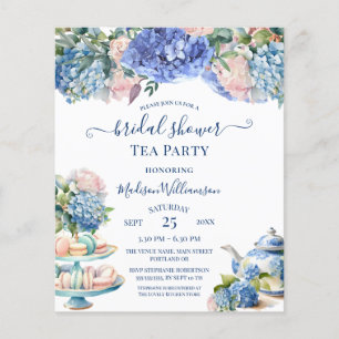 Budget Blue Hydrangea Vrijgezellenfeest Tea QR-cod