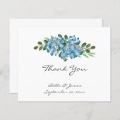 Budget Blue Hydrangea Weddenschap Hartelijk dank (Voorkant / Achterkant)