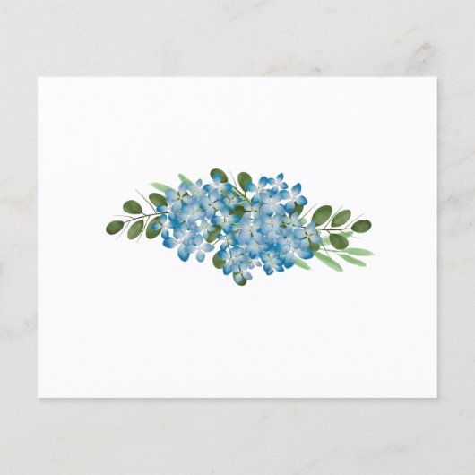 Budget Blue Hydrangea Weddenschap Hartelijk dank (Achterkant)