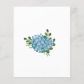 Budget Blue Hydrangeas Baby shower Uitnodiging (Achterkant)