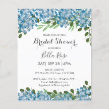 Budget Blue Hydrangeas Bridal Shower