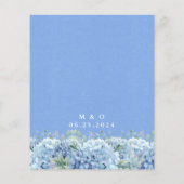 Budget Blue Hydrangeas Floral Wedding (Achterkant)