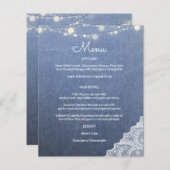 Budget Blue Jeans, String Lights & Lace Menu (Voorkant / Achterkant)