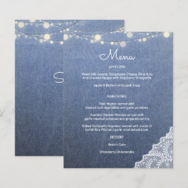 Budget Blue Jeans, String Lights & Lace Menu