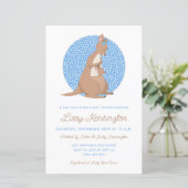 Budget Blue Kangaroo Boy Baby shower (Staand voorkant)