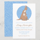 Budget Blue Kangaroo Boy Baby shower (Voorkant / Achterkant)