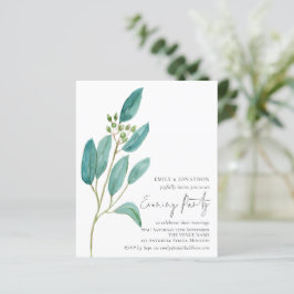 Budget Blue Leaves Wedding Evening Party