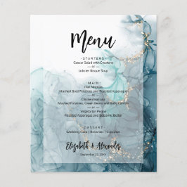 Budget Blue Marble Wedding Menu