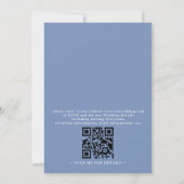 Budget Blue Mountain Watercolor QR Code Wedding Kaart (Achterkant)