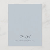 Budget Blue & Navy Floral op Dusty Blue Wedding (Achterkant)