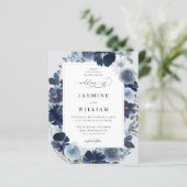 Budget Blue & Navy Floral op Light Blue Wedding (Staand voorkant)