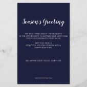 Budget Blue Nordic Reindeer Business Holiday Card (Achterkant)