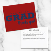 Budget Blue op donkerrood Afstudeerder