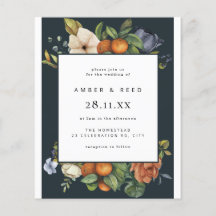 Budget Blue Oranje Summer Botanical Boho Wedding