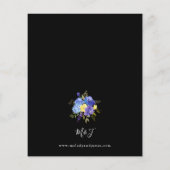 Budget Blue Paars & Yellow Floral Wedding - Black (Achterkant)