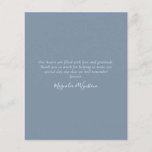 BUDGET Blue Photo Collage Weddenschap Hartelijk da (Achterkant)