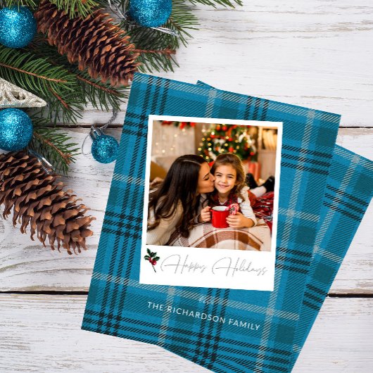 Budget Blue Pset Instant Photo Prettige feestdagen