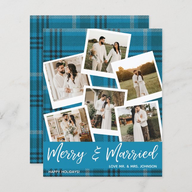 Budget Blue Pset Multi Photo Married & Merry (Voorkant / Achterkant)