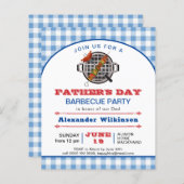BUDGET Blue Pset Vaderdag BBQ Party nodigt uit (Voorkant / Achterkant)