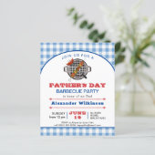 BUDGET Blue Pset Vaderdag BBQ Party nodigt uit (Staand voorkant)