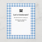 BUDGET Blue Pset Vaderdag BBQ Party nodigt uit Flyer (Achterkant)