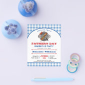 BUDGET Blue Pset Vaderdag BBQ Party nodigt uit Flyer (Enkel)