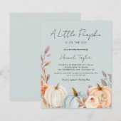 Budget Blue Pumpkin Herfst Baby shower (Voorkant / Achterkant)