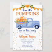 Budget Blue Pumpkin Truck Triplets Baby shower (Voorkant)